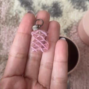 Tous transparent and pink pendant